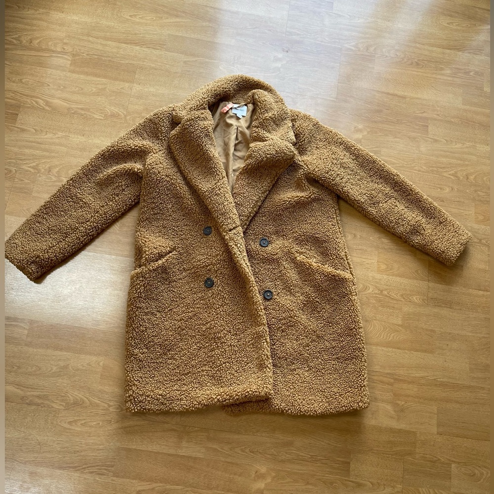 Cozy Tan Teddy Coat